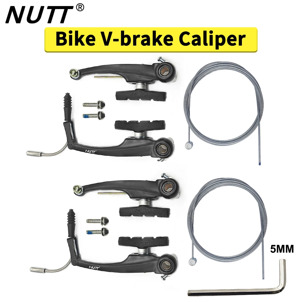 

NUTT MTB V Brake Caliper Mechanical Wire Brake Aluminum Caliper Alloy Brake Line Shoes for Folding SRAM Mountain Bike