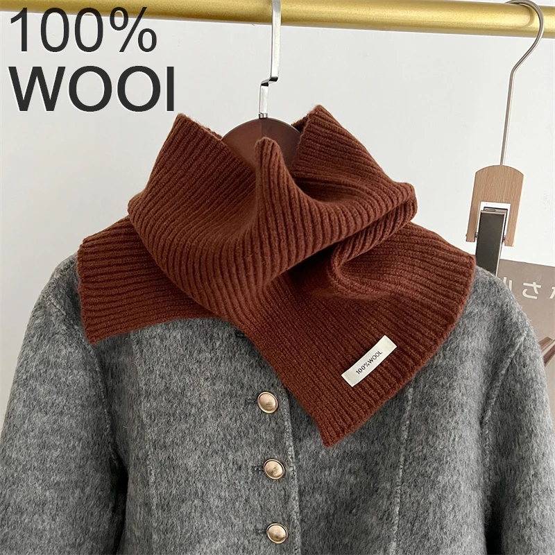 Fashion Winter Women Knitted Scarf Solid Cashmere Snood Scarves Lady Warm Thick Unisex Bandana Neckerchief Handkerchief Scarves