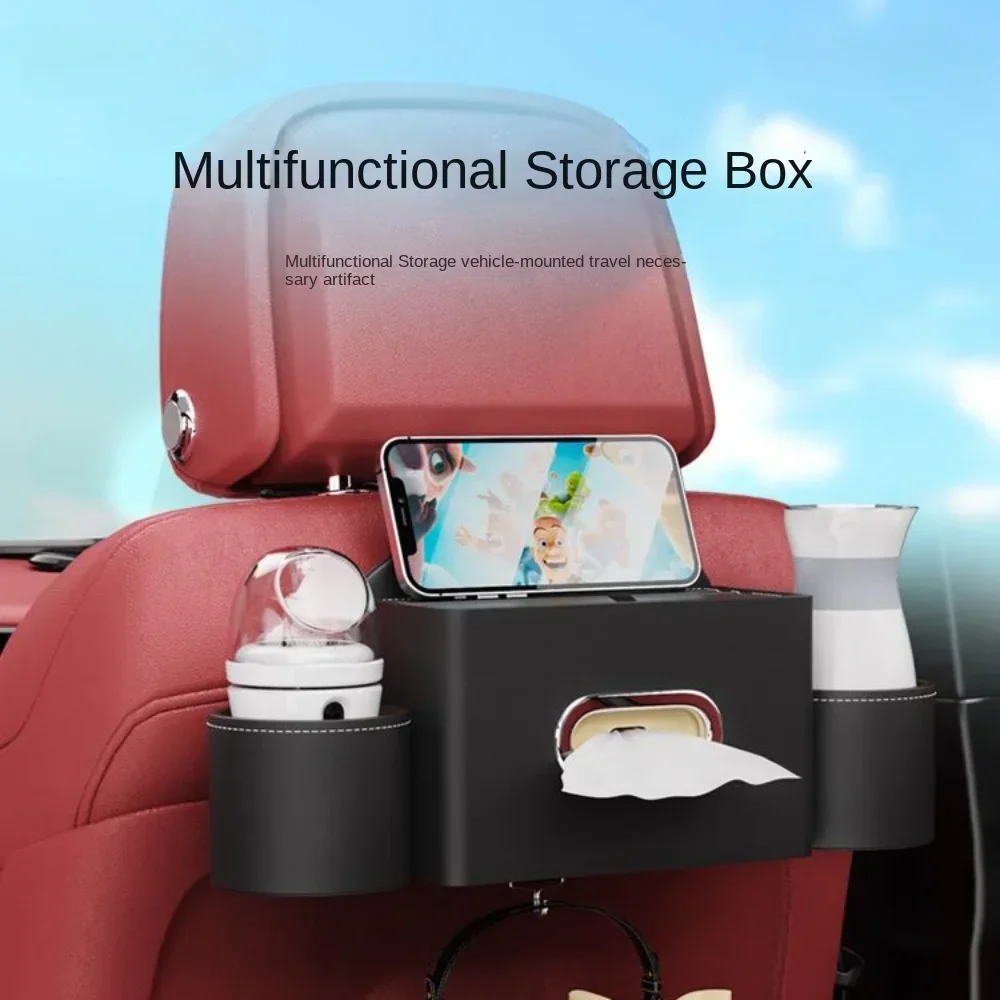 For Renault Zoe Clio Car Seatback Multi-Functional Storage Box Car Seat Back Organizer Rack Rear Tissue Box Car Accessories