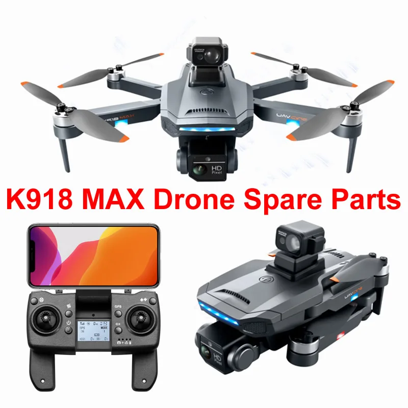 K918 MAX Laser Obstacle Avoidance Drone 4K HD Aerial Foldable Brushless GPS RC Quadcopter Accessories Spare Parts Motor Arm etc.