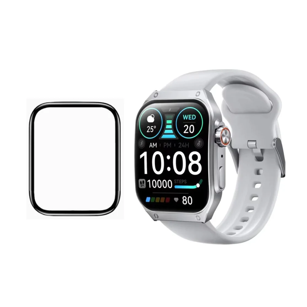 Lapisan pelindung bening tepi lembut 3D, aksesori pintar pelindung layar tampilan S8 untuk jam Haylou