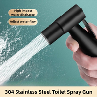 Handheld Toilet Faucet Sprayer Held Stainless Steel Sprayer Gun Hand Bidet Spray Bathroom Self Cleaning Shower Head Hand Faucet