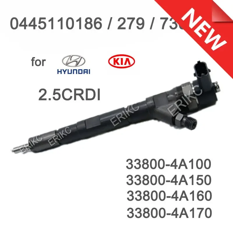 0445110279 0445110186 33800-4A150 Diesel Fuel Injector 2.5 CRDI 0445110730 for hyundai KiA 33800-4A100 33800-4A160 33800-4A170