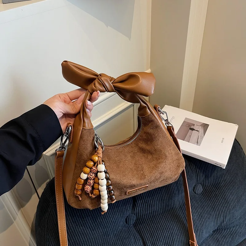 

Autumn and Winter New Matte PU Bag Women, Retro Solid Color Shoulder Bag, Versatile Messenger Underarm Bag, Commuter Fashion