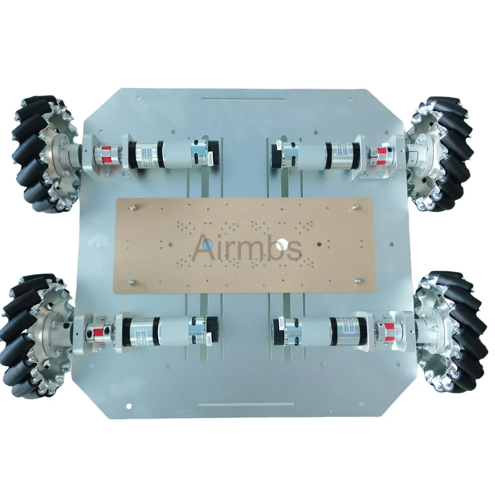 PS2 Control 80KG Load 4WD Mecanum Wheel Robot Car for Arduino Mega2560 with DC 24V Encoder Motor Speed Control ROS Platform