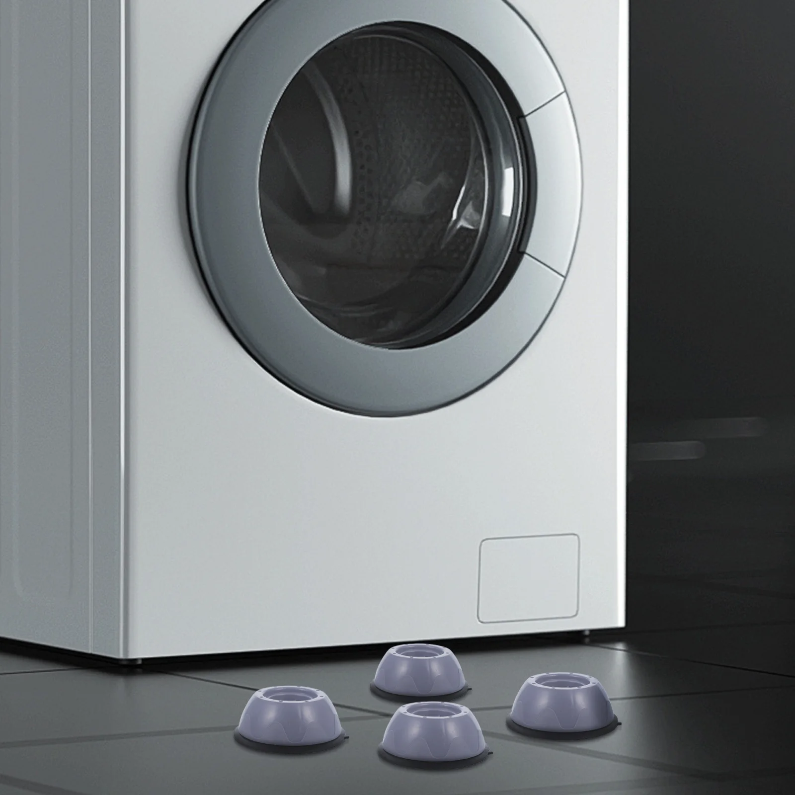 

4Pcs Washing Machine Foot Pads Rubber Anti Vibration Mats for Washer Dryer Furniture Legs Non-Slip Stabilizer Pads Home