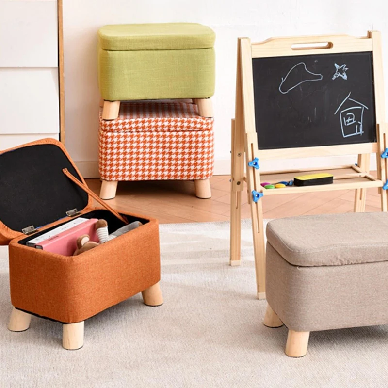 

Japanese Style Living Room Multifunctional Stools Storage Restaurant Modern Bedroom Stools Designer Home Furniture Bancos HBLC