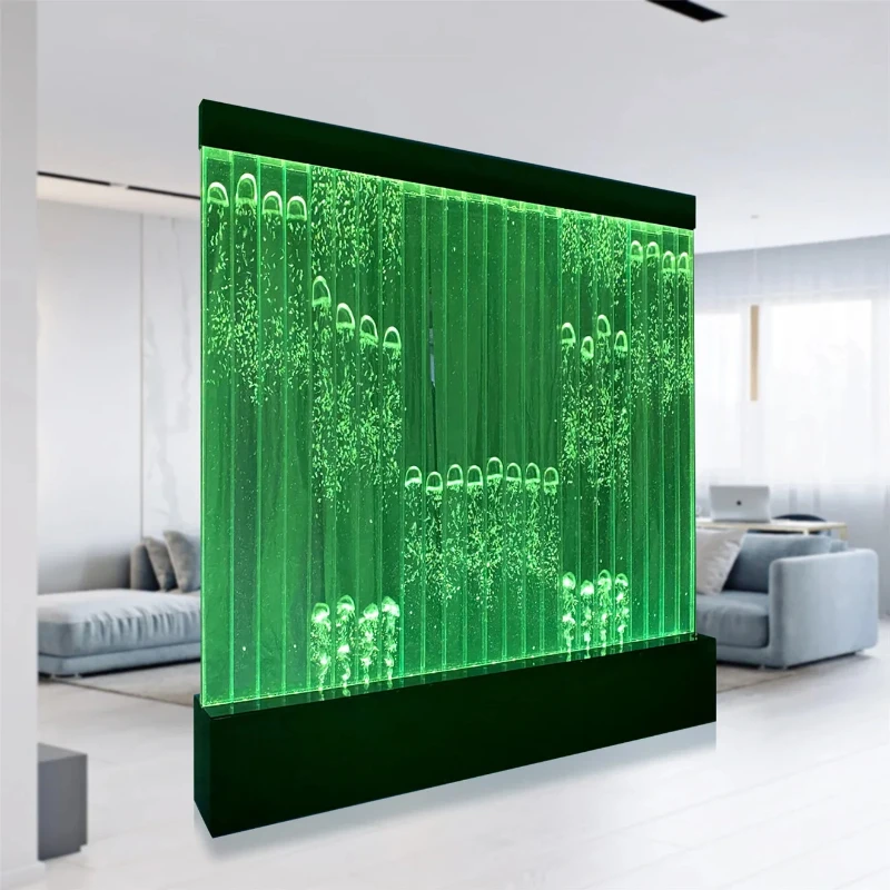 Indoor installation of bubble wall water panel art decoration, suitable for living room, office or vacation room gifts