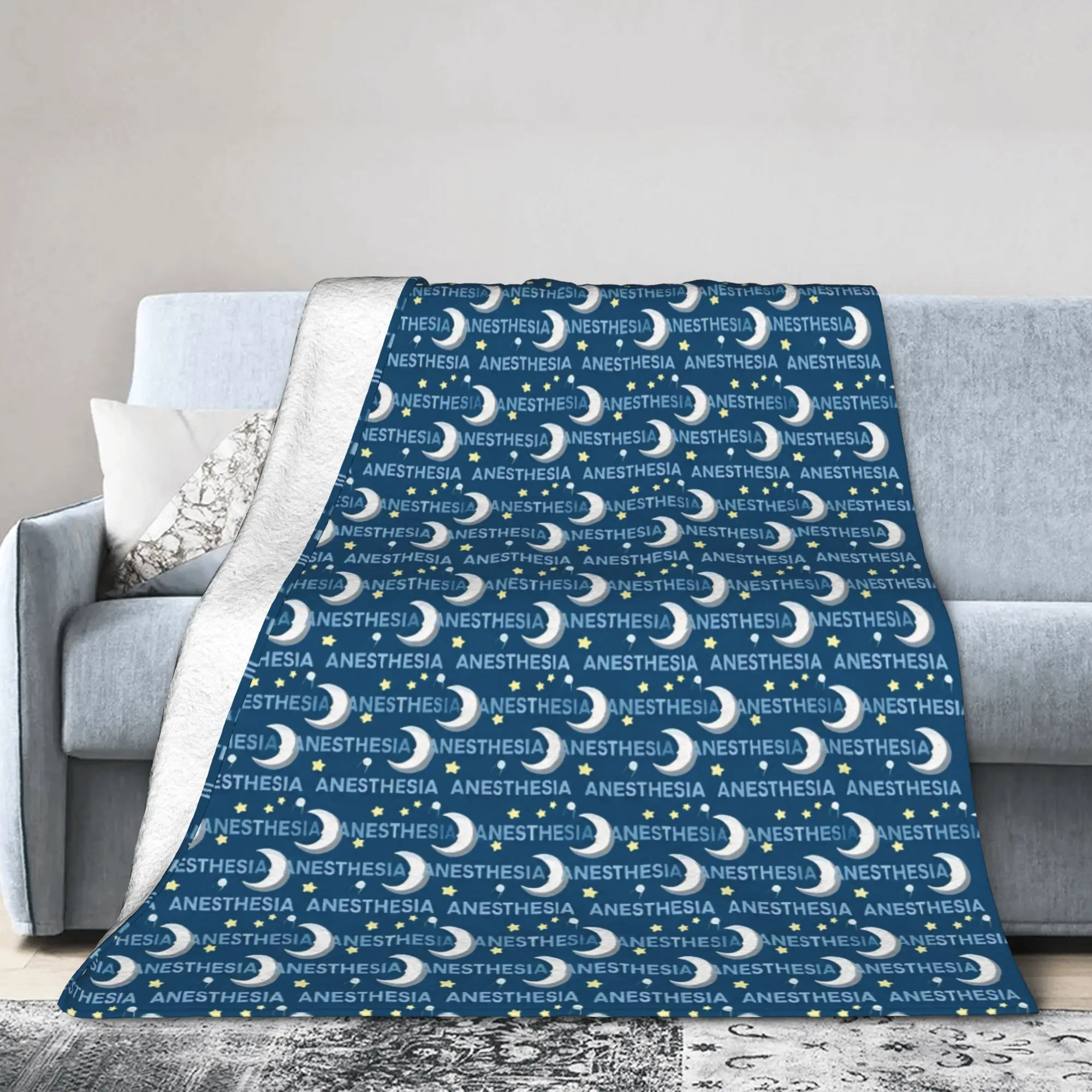 Anesthesia Anesthesiology Medical Knitted Blanket Anesthetist Flannel Bedding Throw Blanket Bedroom Portable Gift Multi-function
