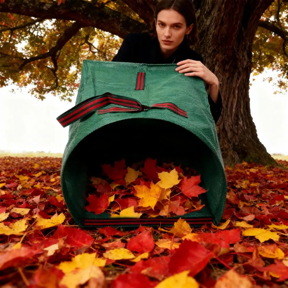 Fallen Leaf Collection Bag Lawn Leaf Bag Large Capacity Yard Waste Bag Dustpan Pouch for Garden Leaves Debris Grass Clippings