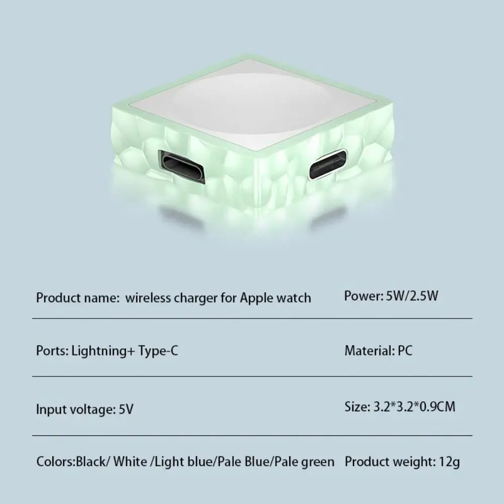 2 в 1 подставка для зарядки, 8-контактное беспроводное зарядное устройство Type-C, аксессуары для Apple Watch Ultra 49 мм/для Apple Watch Series 10 9 8 7