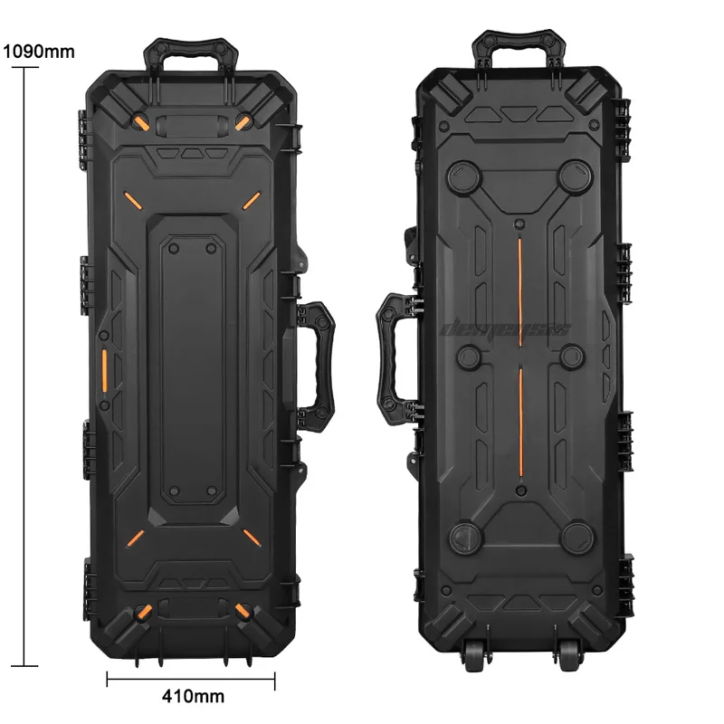 43 Inch Hard Shell Gun Case ABS Tactical Rifle Box Padded Foam Lining for Hunting Airsoft Storage Box Waterproof