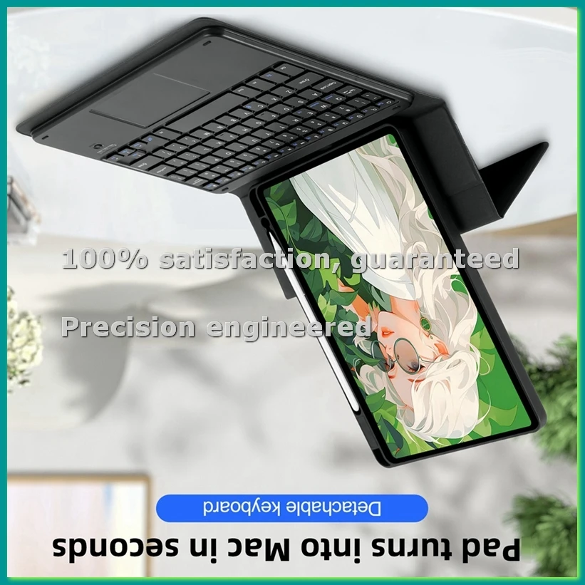 

Bluetooth-клавиатура для 10,9-дюймового экрана с магнитным креплением, Pro10, горизонтальная/вертикальная клавиатура, B-PZZW