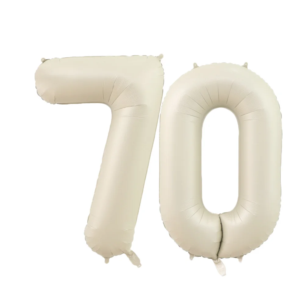 32/40 Zoll Creme Karamell Farbe 1-9 Digital Ballon Für Kinder Geburtstag 30 40 50 60 70 Erwachsene Geburtstag Party Decor DIY Hause Liefert – Detail 6