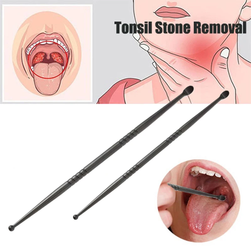 1pcs Tonsil Stone Removal Ear Wax Remover Stainless Steel Remover Mouth Cleaning Care Tools Tonsil Stone Remover Health Care