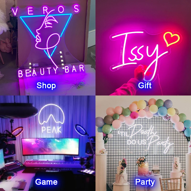 Custom Neon Personalized Neon Sign Indoor For Wedding Bedroom Birthday Party Shop Business Room Decoration Neon Led Sign