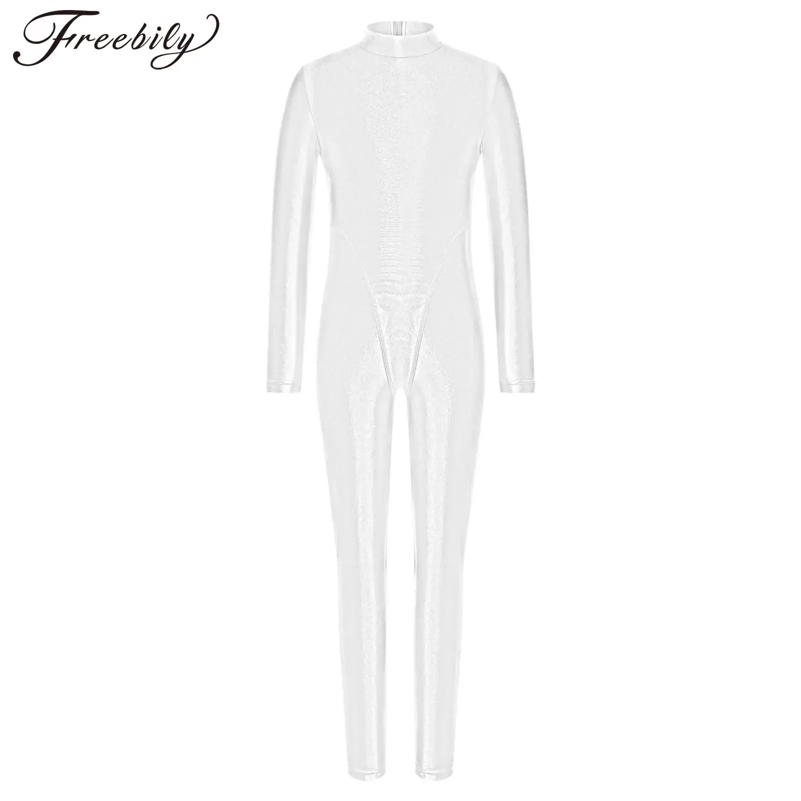 

Детский гимнастический купальник с длинными рукавами и блестящей молнией для девочек, балетный коньконг, йога, танцевальный класс, тренировочный комбинезон для выступлений, танцевальная одежда