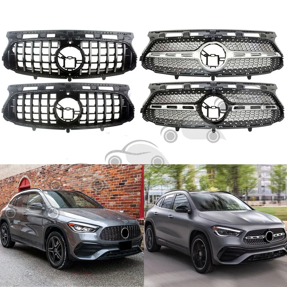 شبكات شد الوجه العلوية للمصد الخام للسباق الأمامي لسيارة Mercedes-Benz H247 GLA SUV GLA180 GLA200 GLA250 2020 2021 2022+