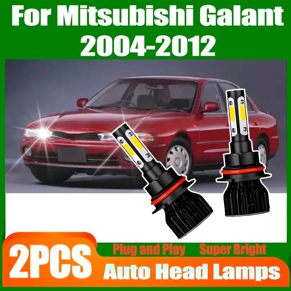 

2 шт. светодиодные фары Plug and Play 20000LM, автоматические фары 12 В, 24 В, 6000 К, супер белые автомобильные фары для Mitsubishi Galant 2004-2012
