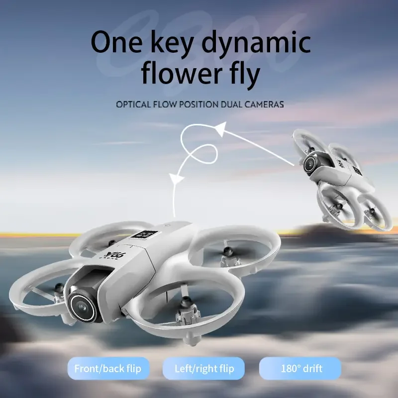 V66 طائرة بدون طيار صغيرة مع كاميرا 8K HD واي فاي طائرة بدون طيار FPV تجنب العوائق جيب التحكم عن بعد هليكوبتر كوادكوبتر هدية للأطفال لعبة