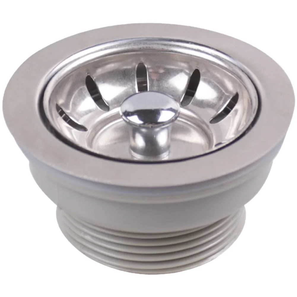 Stainless Steel Sink Drain Strainer 69mm with PP Outer Shell for Drain Openings Measuring For 54mm to 60mm in Standard Sinks