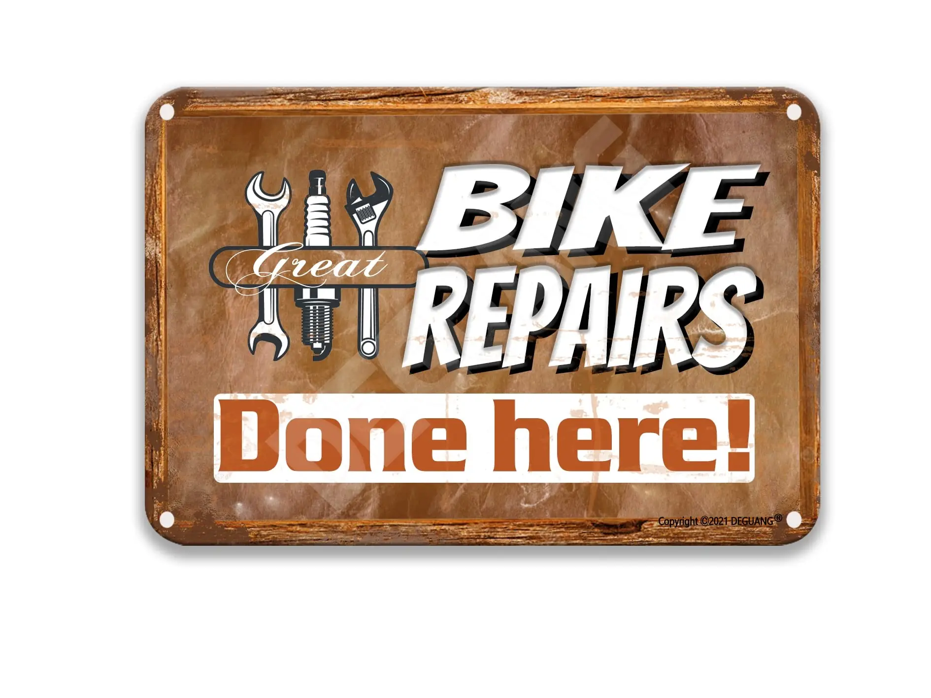 

Bike Repairs Zone Tin Posters Vintage French Country Wall Decor Country Decor For Kitchen Garage Sign 8X12 Metal Sign