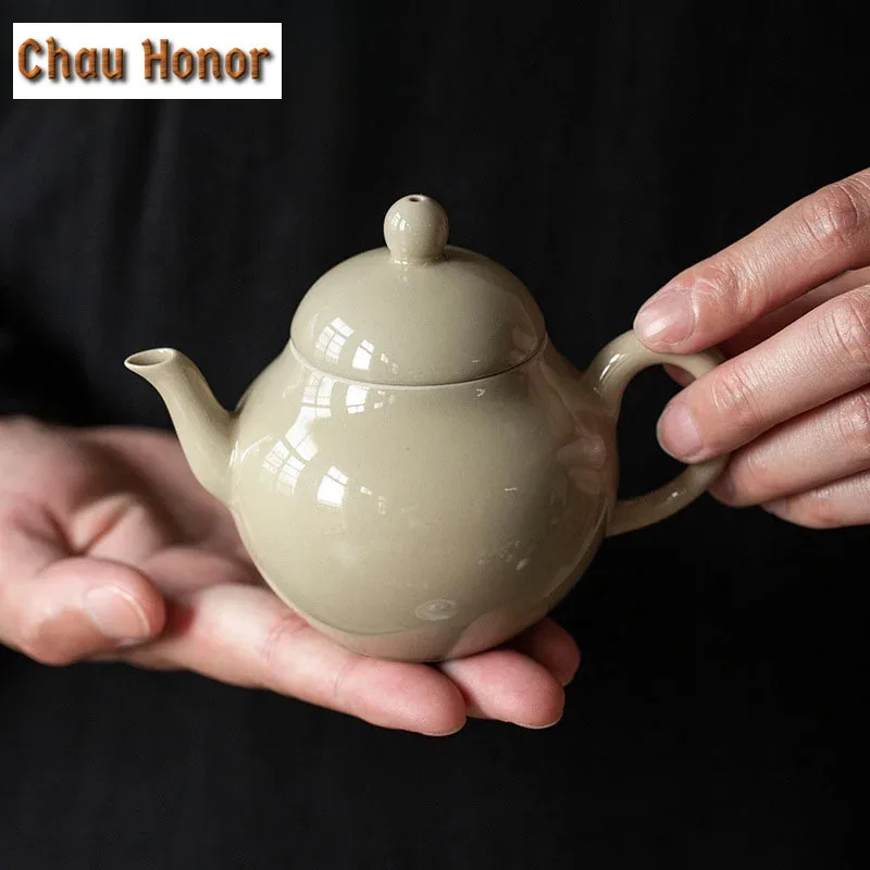 150ml Japanese Style Plant Ash Small Teapot Master Cups Ancient Household Teakettle Chrysanthemum Tea Teaware Office Decoration