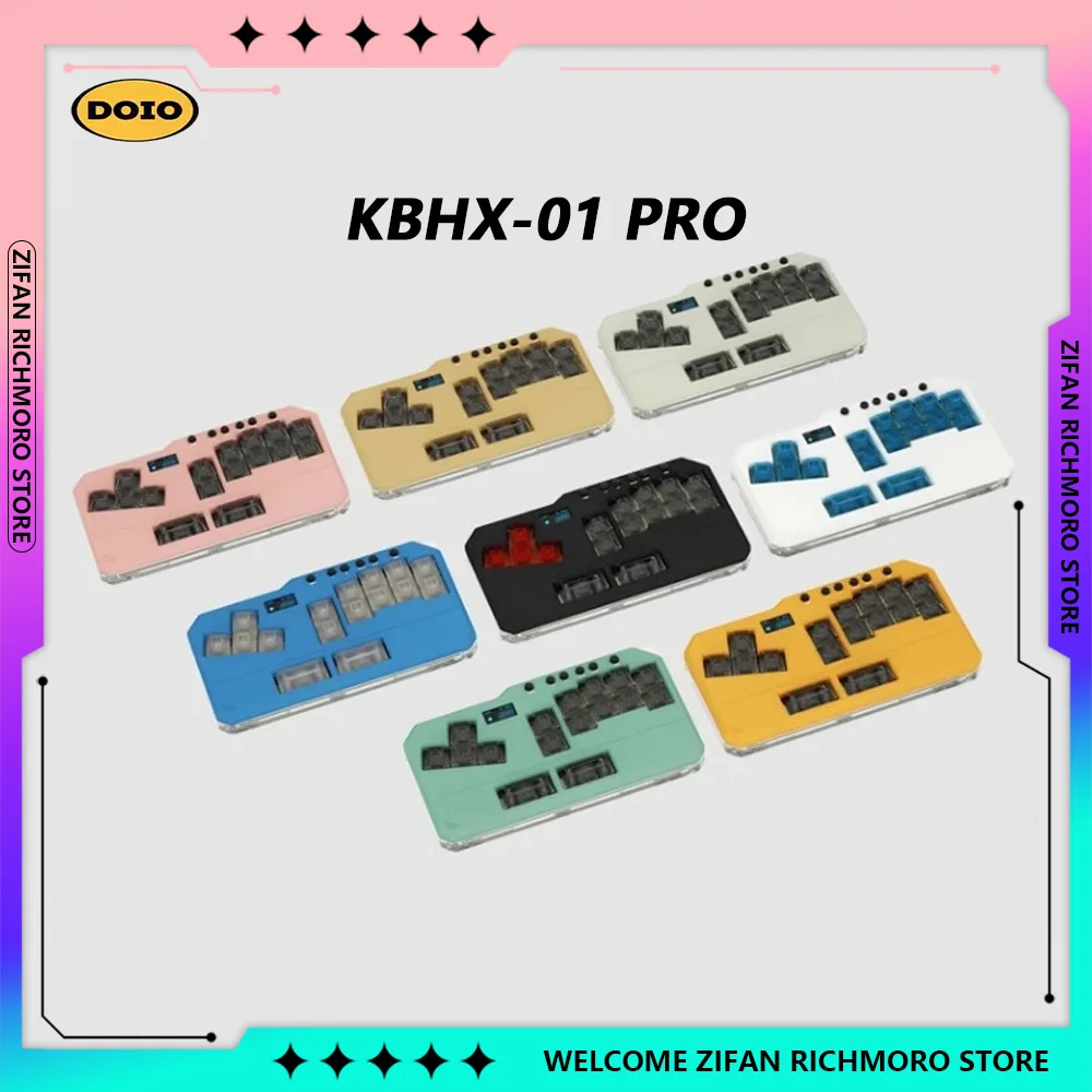 DOIO KBHX-01 Pro Hitbox MIXBOX Aluminum Alloy Mini Keyboard Arcade Cabinet PS4 PS5 Switch Customize Game Keypad Joystick Gifts