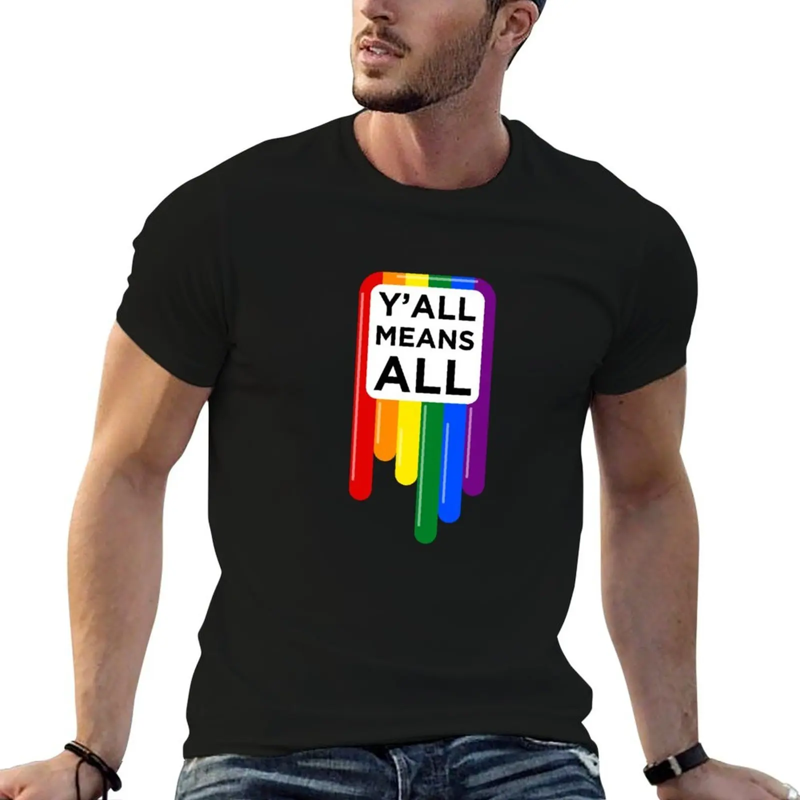 

Yall Means All T-Shirt cotton t shirts man 100% t shirt man cotton T-Shirt