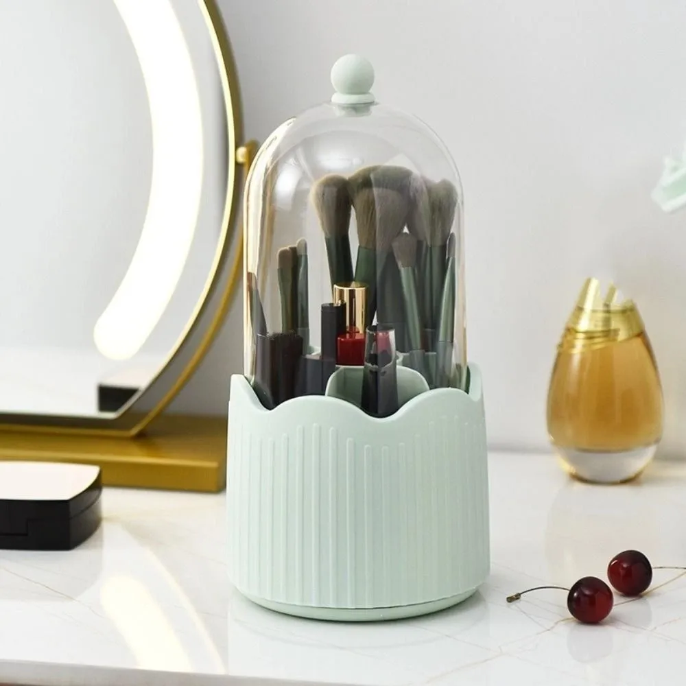

with Lid Rotatable Makeup Brush Box Dust-proof Large Capacity Cosmetic Storage Holder Detachable Storage Tube Box