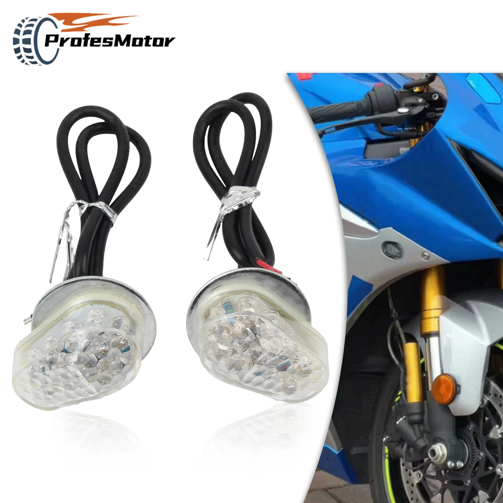 

Enduro Motorcycle LED Turn Signal Lights Bulb Motor Accessories For Yamaha YZF R1 R6 R6S R3 R6S FZ1 FZ6 FZ8 FAZER XJ6 MT03 Parts