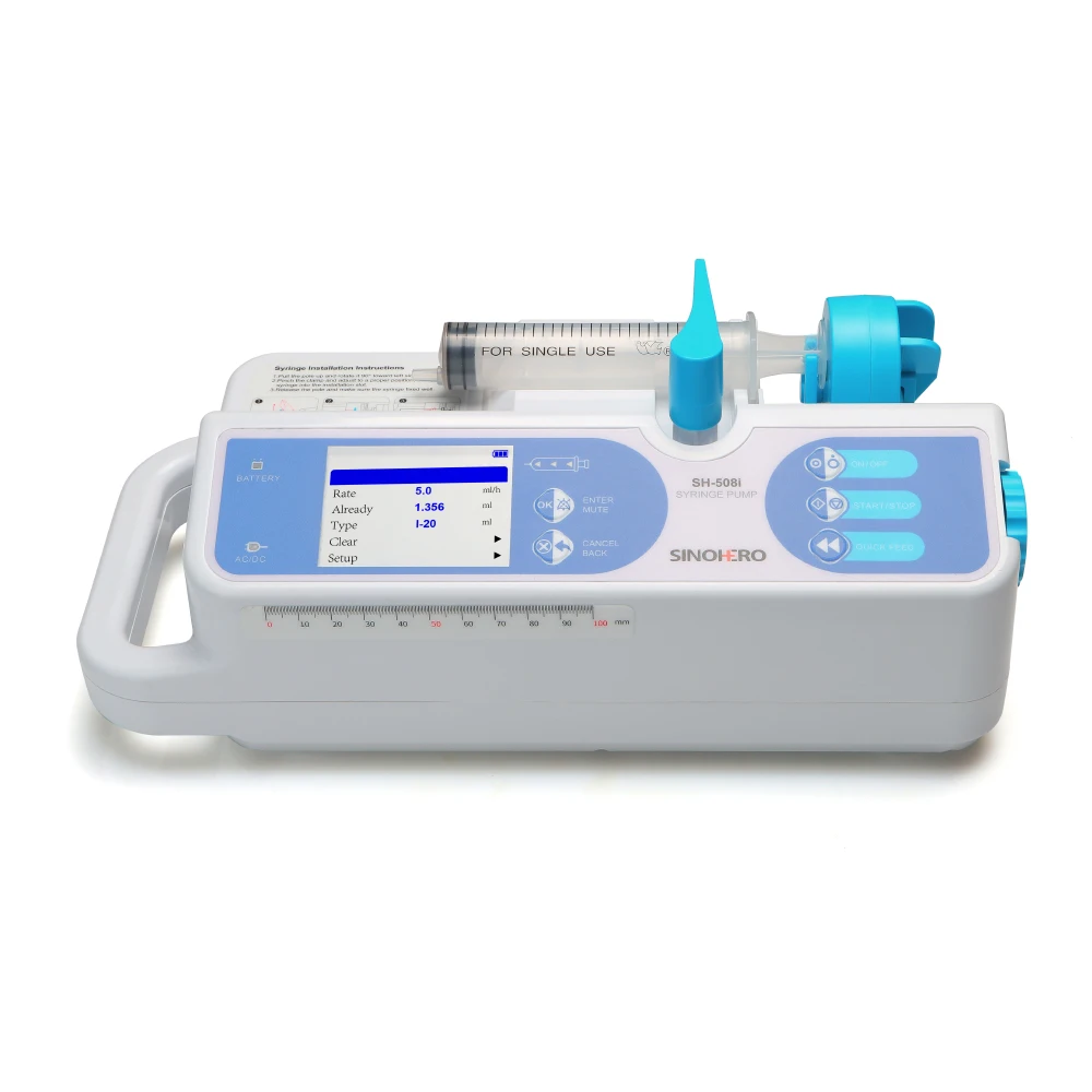 SH508i Hospital Infusion Pump Syringe Pump For Icu Medical Syringe infusion Pump