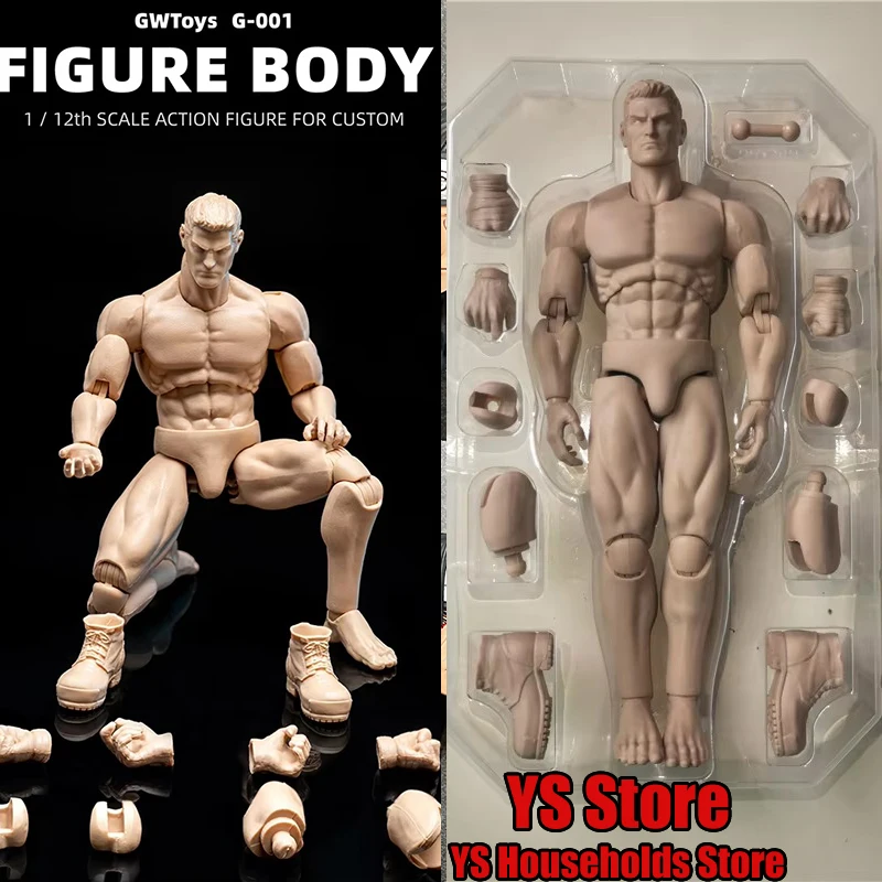 

1/12 Man Solider Body Accessory Strong White Model Body Super Flexible Gwtoys G001 6inch Action Figure Drawing Mannequin Dolls