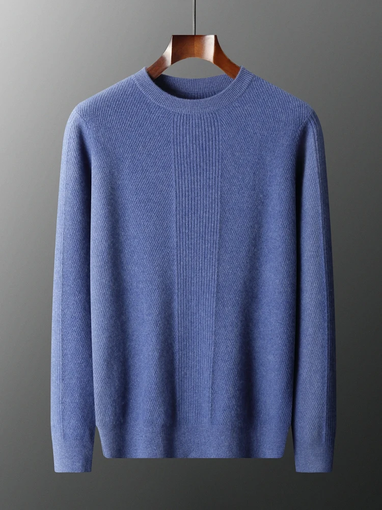 

Men Classic Autumn Winter Warm Pullover Shirt Simple Soft Knit Top Jumper Clothes Casual O-neck Men 100% Pure Cashmere Sweater