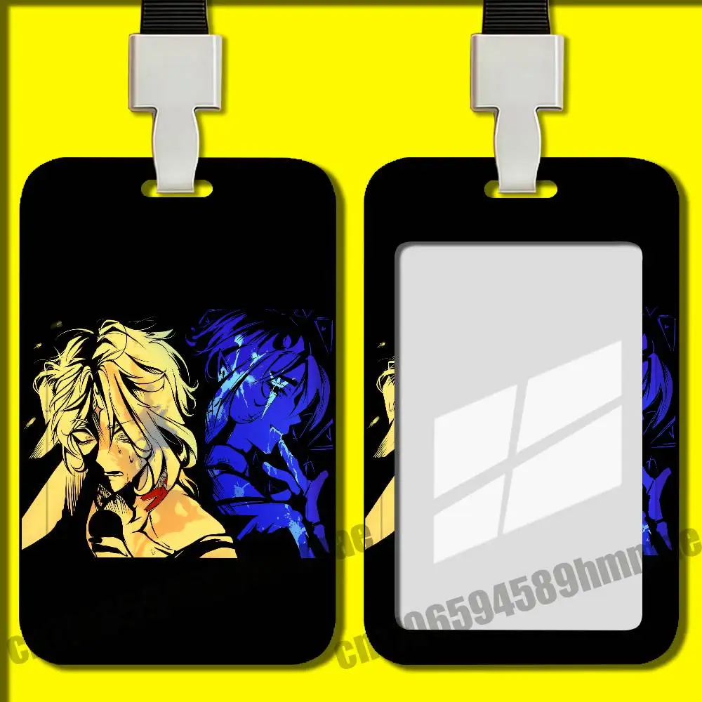 For Pure Vanilla Shadow Milk Cookie Run Kingdom Employee ID Card Holder Office Badge Work Student
