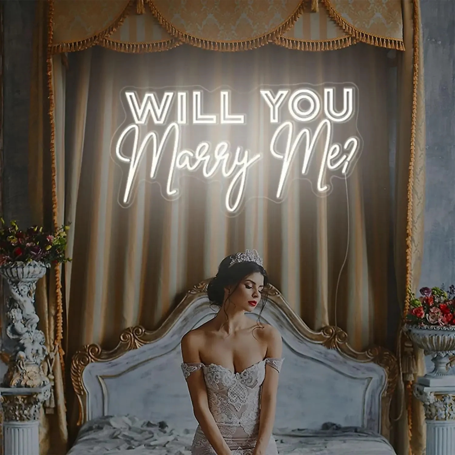 

Неоновая вывеска Will You Marry Me на заказ, спальня, бар, свадьба, помолвка, вечерние украшения для дома, стены, индивидуальный подарок для нее