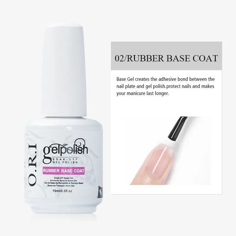 O.R.I-esmalte de uñas de Gel UV, Base de goma, capa superior, capa superior mate, imprimación de Gelpolish, laca artística