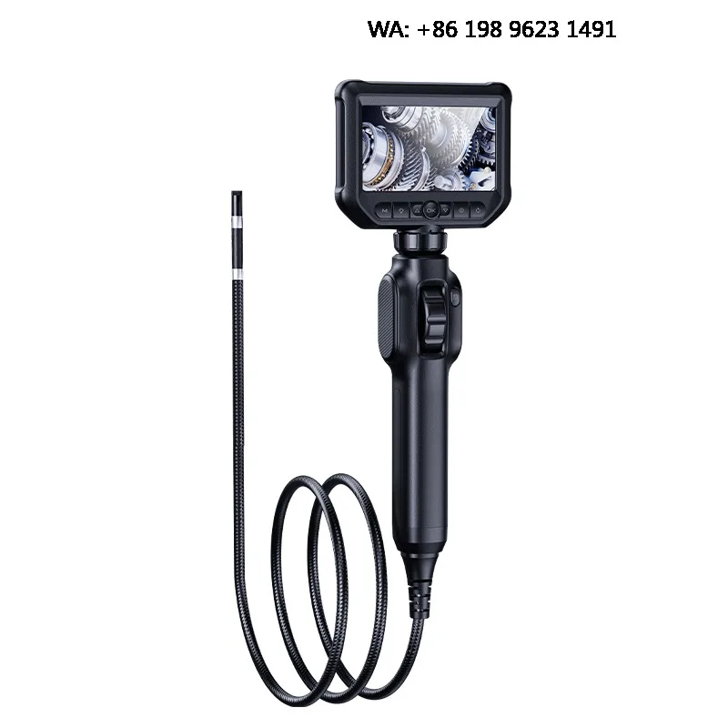 3.9/6mm Lens Borescope 360° 2-Way Articulating Probe Industrial Plumbing Waterproof Tool