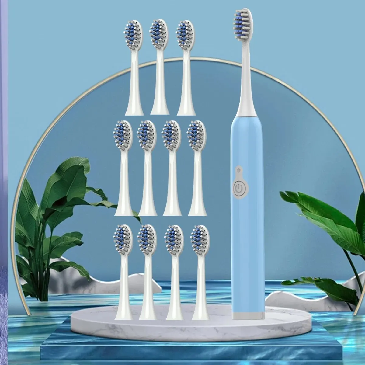 H1 Adult Electric Toothbrush Smart Brushing IPX7 Waterproof Replaceable Brush Head (Batteries Not Included)