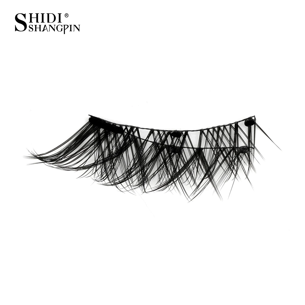 2Pairs Magnetische Valse Wimpers Kit 3D Magneet Band Piekerige Zachte Natuurlijke Pluizige Herbruikbare Valse Nertsen Wimpers Geen Lijm Nodig Make Up