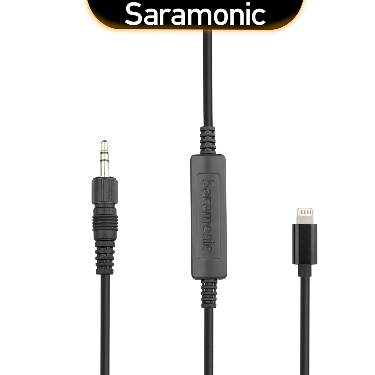 Saramonic LC-C35 kabel wyjściowy blokowanie 3.5mm męskie złącze do Apple Certified Lightning dla urządzenia iOS Vlog Film Making Shoot