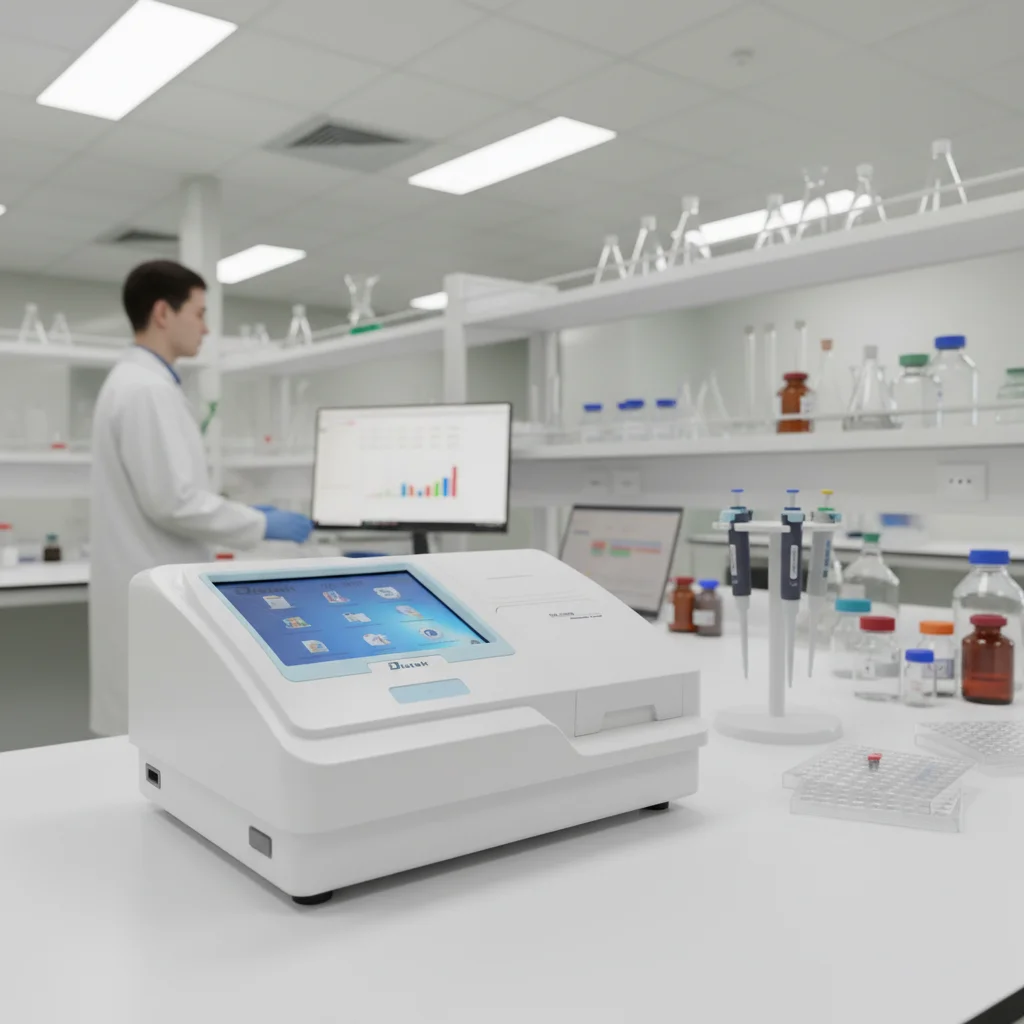2026 Factory Price 48/96 Well ELISA Microplate Reader Analyzer with Big Touch Screen Open System Plate Reader Wholesale Price