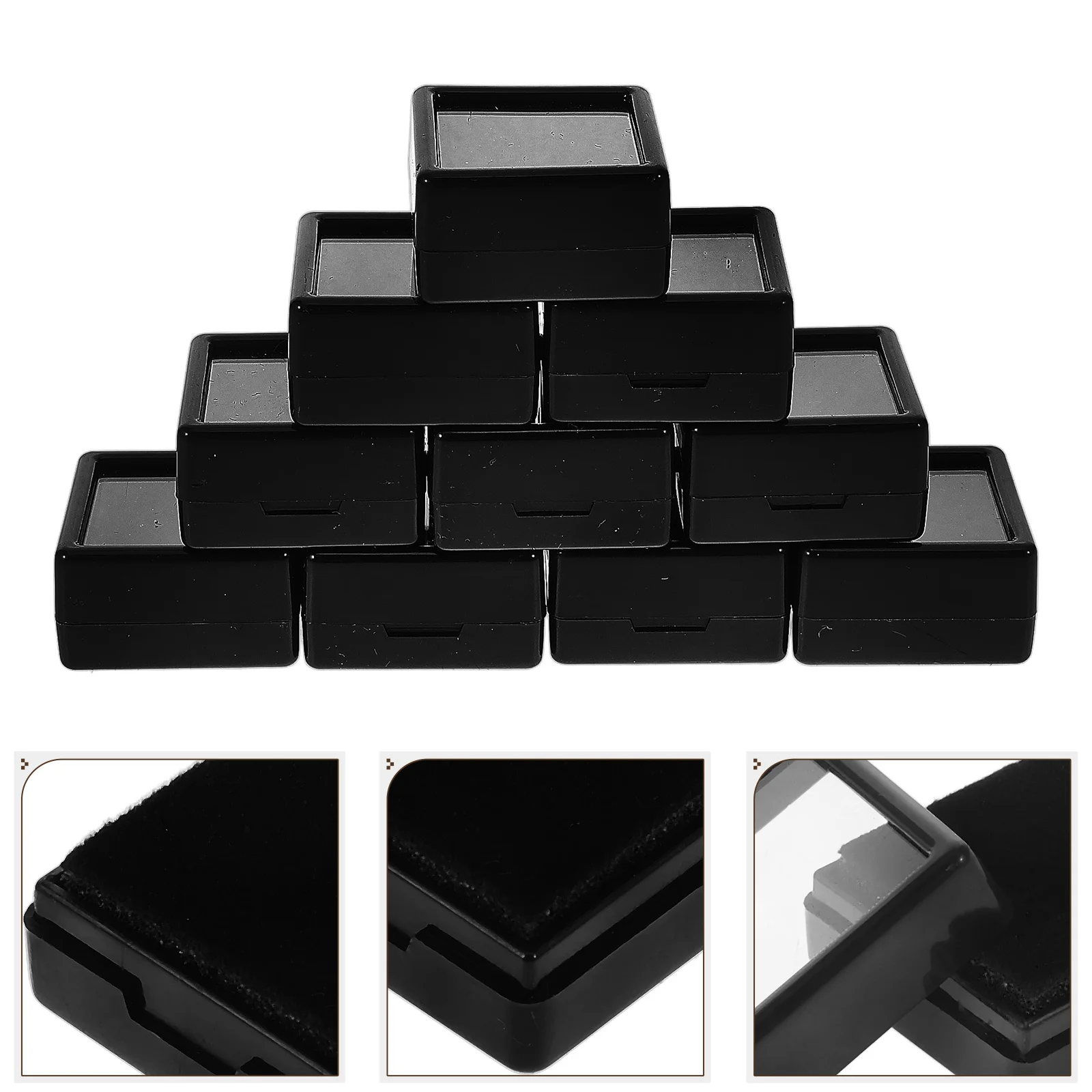 

10pcs Small Round Plastic Gem Storage Containers Clear Lids For Loose Gemstone Display Jewelry Making Collectors Organizers