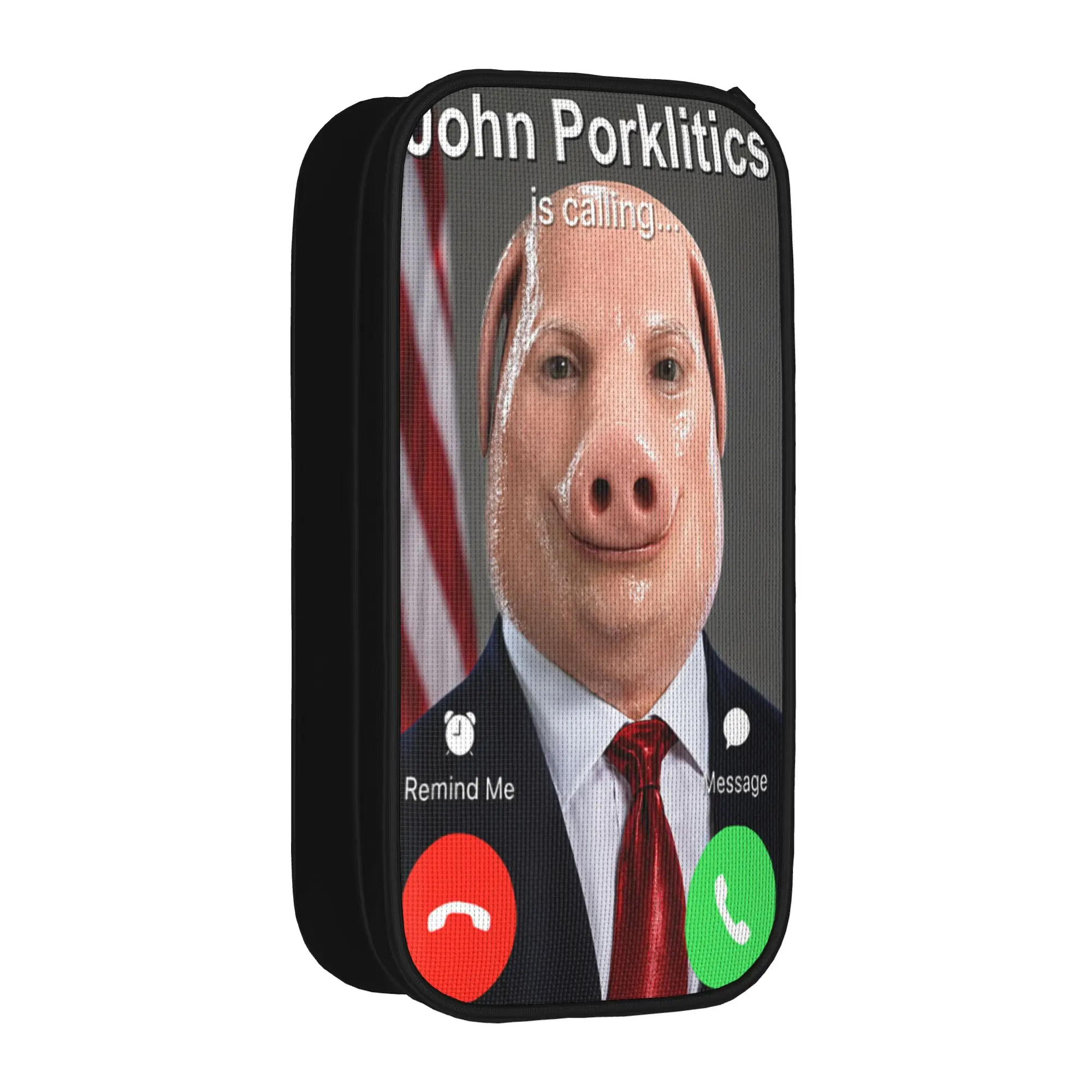 john-pork-politics-is-calling-estojo-de-lapis-engracado-com-meme-'brainrot'-para-meninas-e-meninos-bolsa-de-lapis-escolar-organizador-de-material-escolar