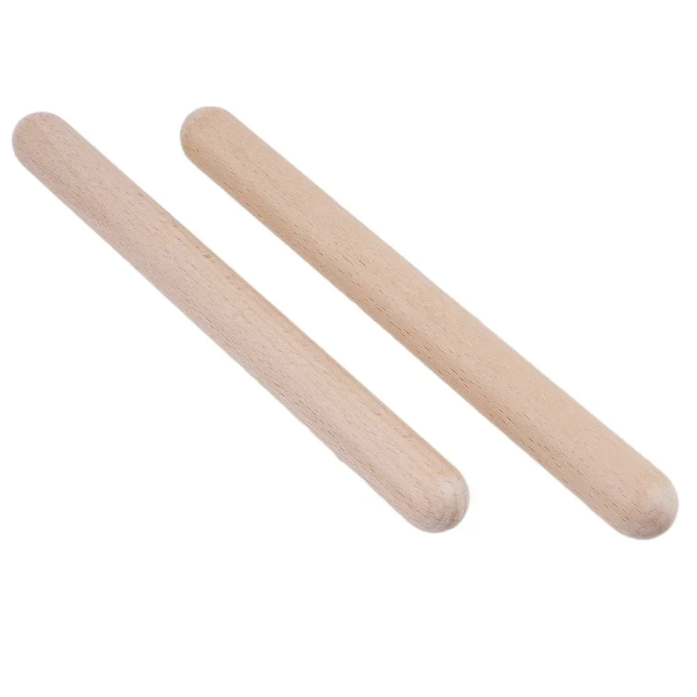 2x Classic Claves Rhythm Sticks Wooden Drum Sticks Classic Claves Percussion Instrument Children Musical Toy Rhythm Learning