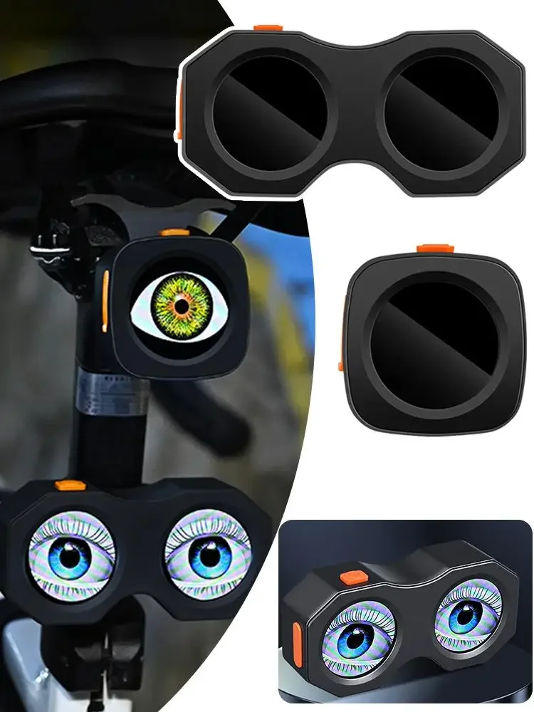 AliExpress Rechargeable Devil Light Rearview Mirror For Motorcycle Bicycle 3D Dynamic LED Eye Remote Control USB Modification Lights