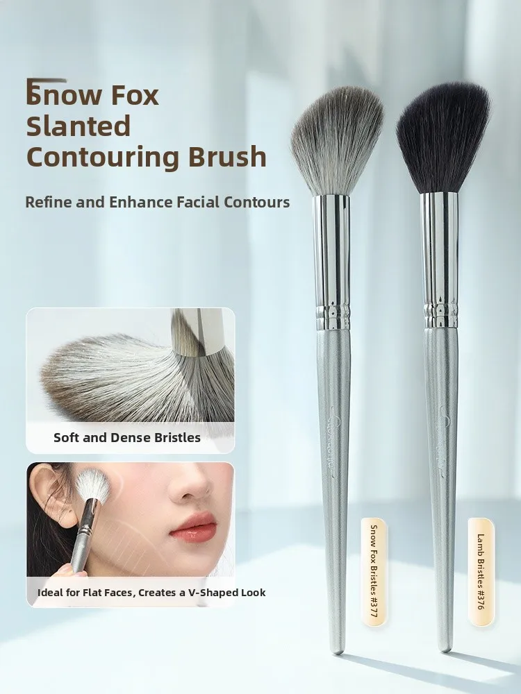 

Guoxiaoniu Cheek Highlighting Bru Soft Hair Side Face Contour eup Bru Long Handle Beau Tool for Various Skin pes