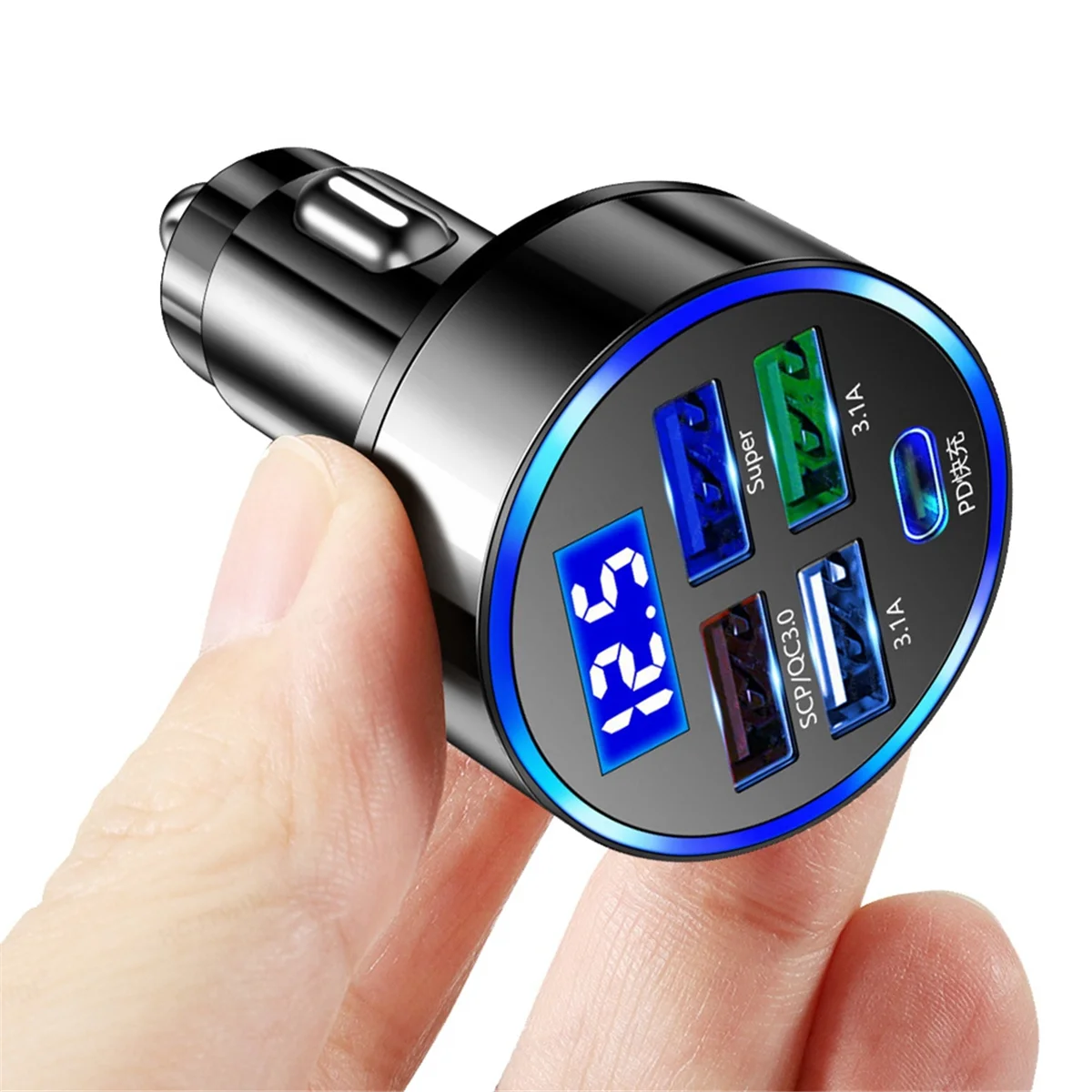 N35R_5 in 1 Car Auto Charging Plug Adapter Fast Charging