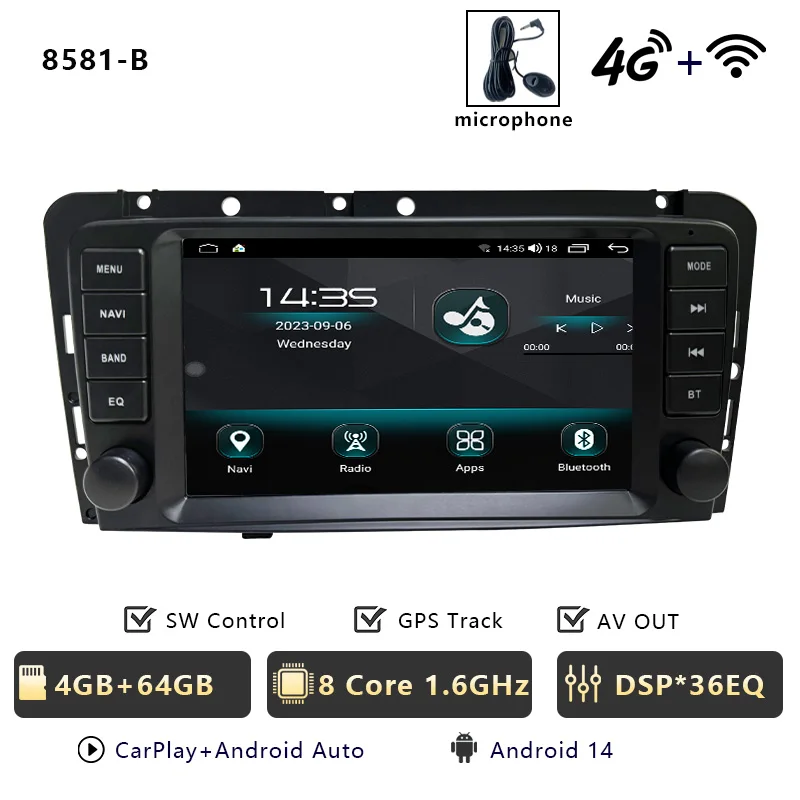 CHSTEK Autoradio Carplay Android 13 Voor Volvo XC70 V70 S60 S40 V40 2005 2006 2007 2008 2009 Multimedia Stereo Navigatie WIFI 4G