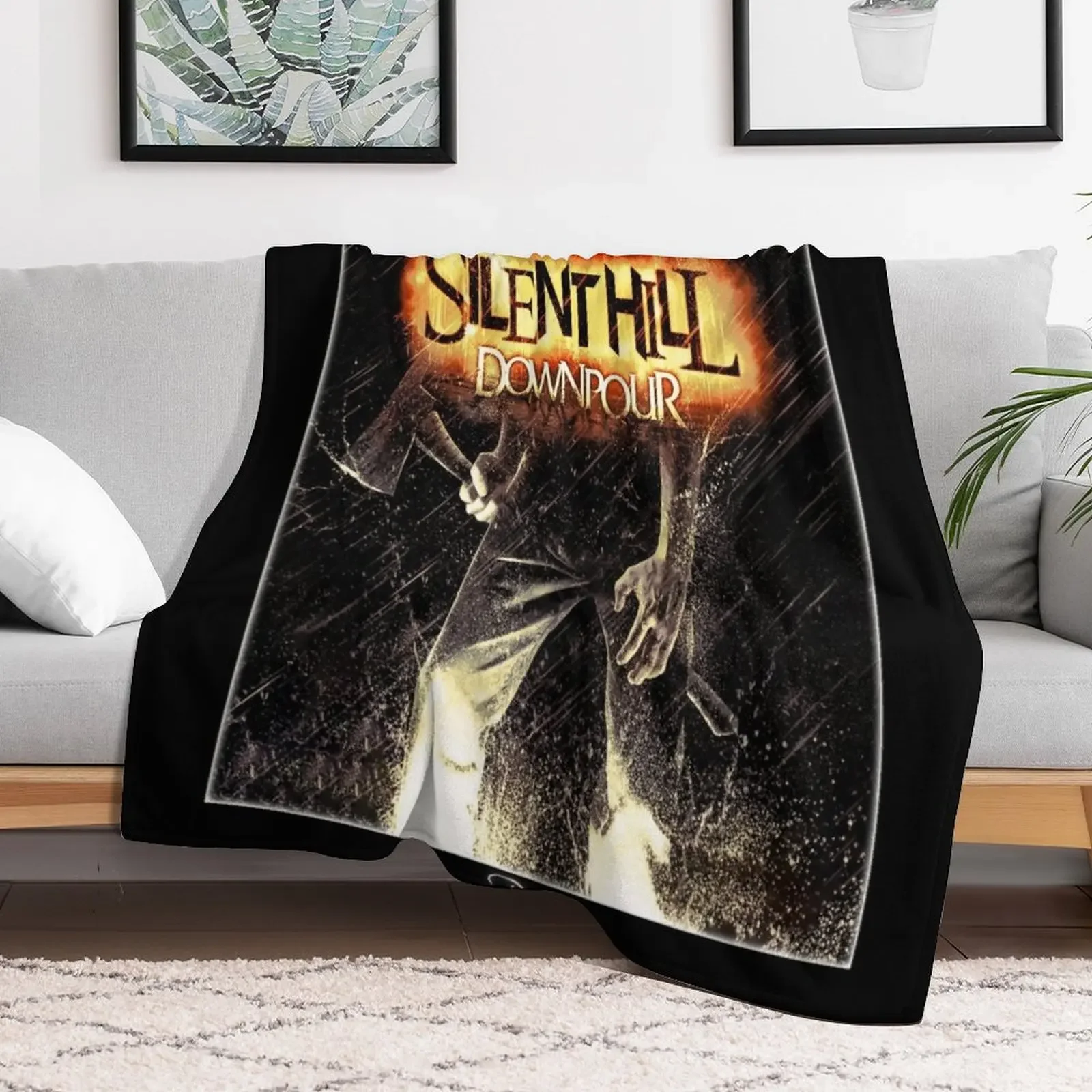 Silent Hill DownPour - Box Art Cover (Original) - Brazz Throw Blanket Stylish Warm Blanket for Living Room Bedroom